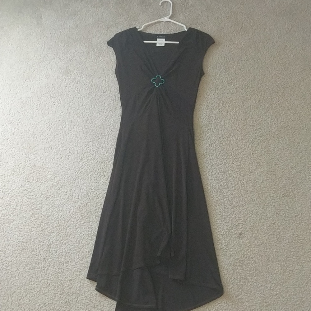 Chocolate brown high lo dress
